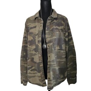 Forever 21 Green and Brown Lightweight Shirt Jacket